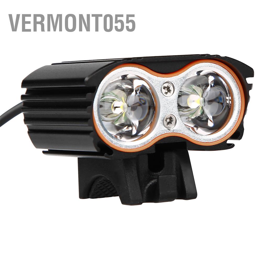 Vermont055 Bright LED 2000LM USB Bike Headlight Bicycle Front Light Lamp for Night Cycling