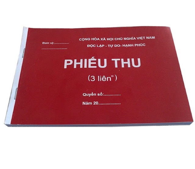 Phiếu Thu / Chi 2 liên - 3 liên A5 16x20cm mẫu số 01 TT ban hành thông tư số 200/2014/TT-BTC ngày 22/12/2014 của BTC