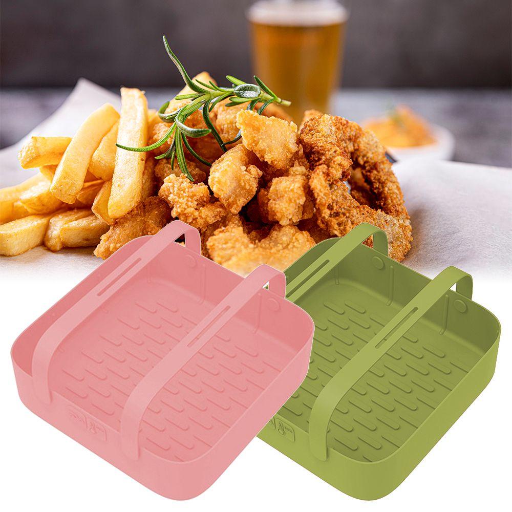 Rổ Nướng Bánh Pizza Hình Vuông Bằng Silicone Tái Sử Dụng Được