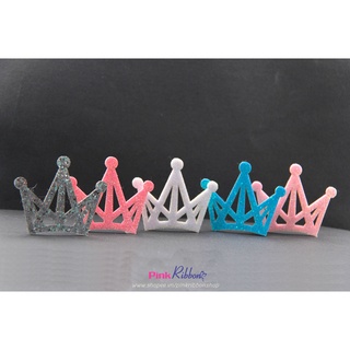 *[Set 2 cái] Vương miện nhũ 6cm - phụ kiện thời trang, gắn lên phụ kiện tóc, làm phụ kiện nơ bờm kẹp tóc, DIY
