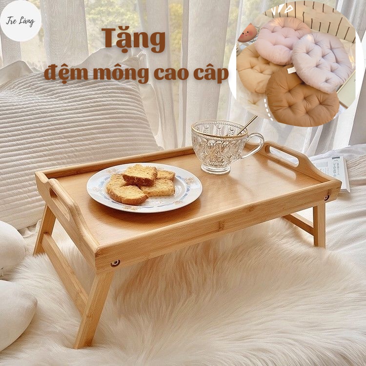 Bàn học gấp gọn bàn gỗ decor phòng thêm chill phong cách Hàn Quốc