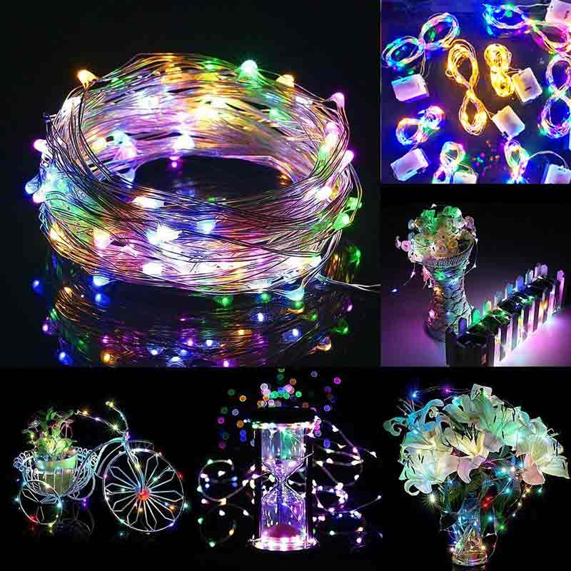 Dây Đèn LED 1M/2M/3M đèn led đom đóm buổi tiệc /lễ cưới đèn trang trí đèn led trang trí dùng pin