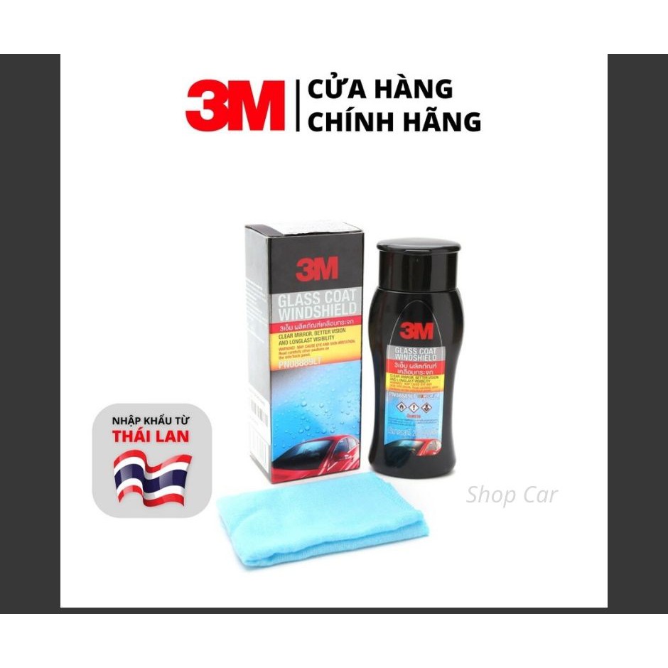 CHAI CHỐNG BÁM NƯỚC TRÊN KÍNH XE 3M GLASS COAT WINDSHIELD 08889 LT 200ml