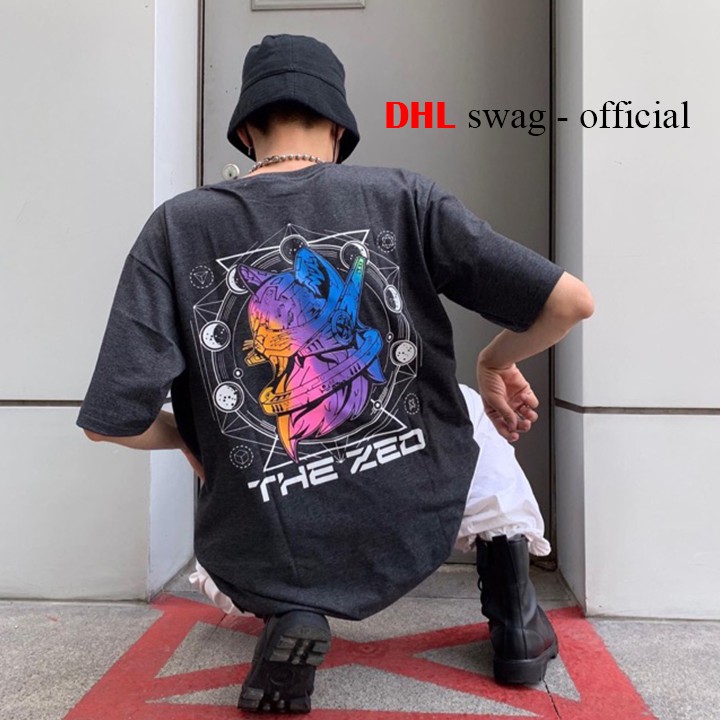 Áo Thun tay lỡ unisex DHL Swag phông nam nữ form rộng oversize phong cách ulzzang tee basic