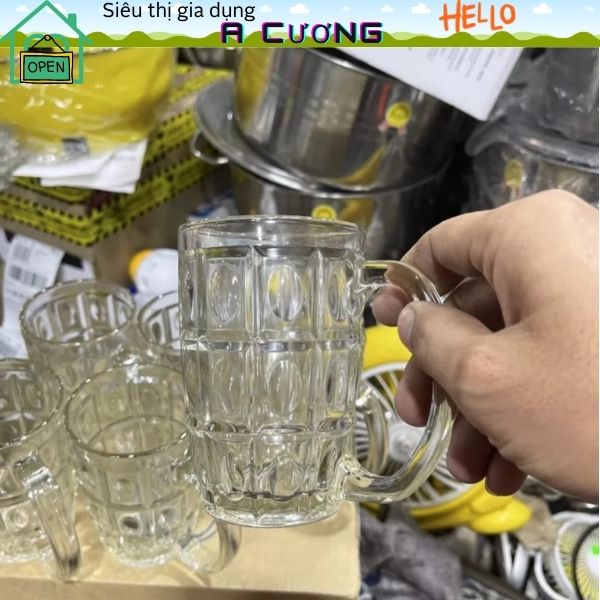 Bộ 6 ly thủy tinh 316 VIỆT NAM uống bia 375ML