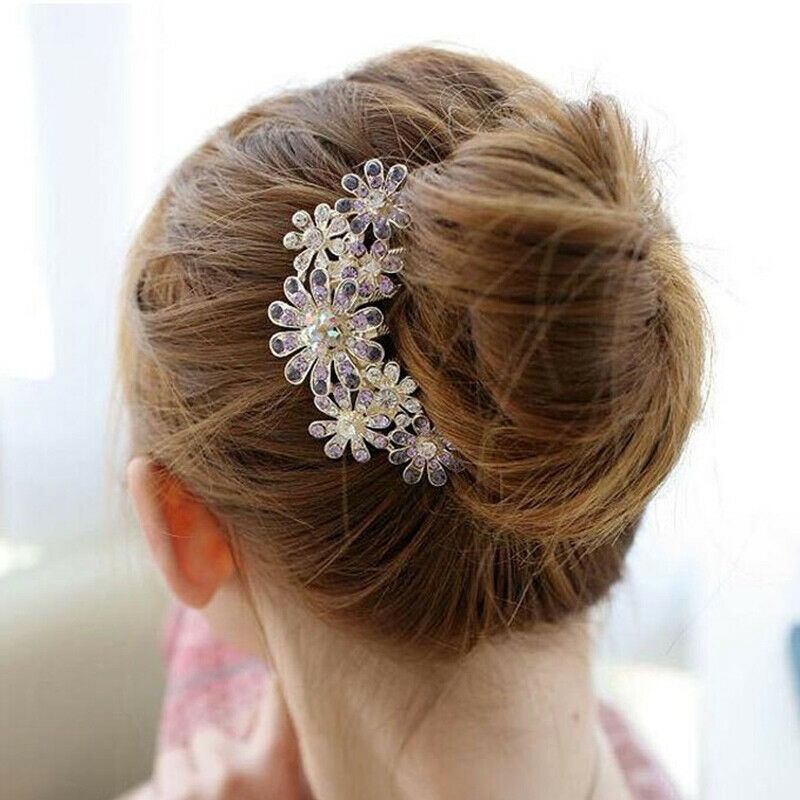 Lược Cài Tóc Hình Hoa Đính Đá Pha Lê Thời Trang Cho Nữ