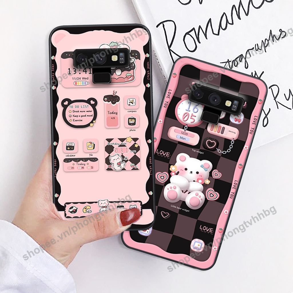 Ốp lưng Samsung Note 8 / Samsung Note 9 gấu,thỏ trắng , đồng hồ dễ thương cute cực đẹp