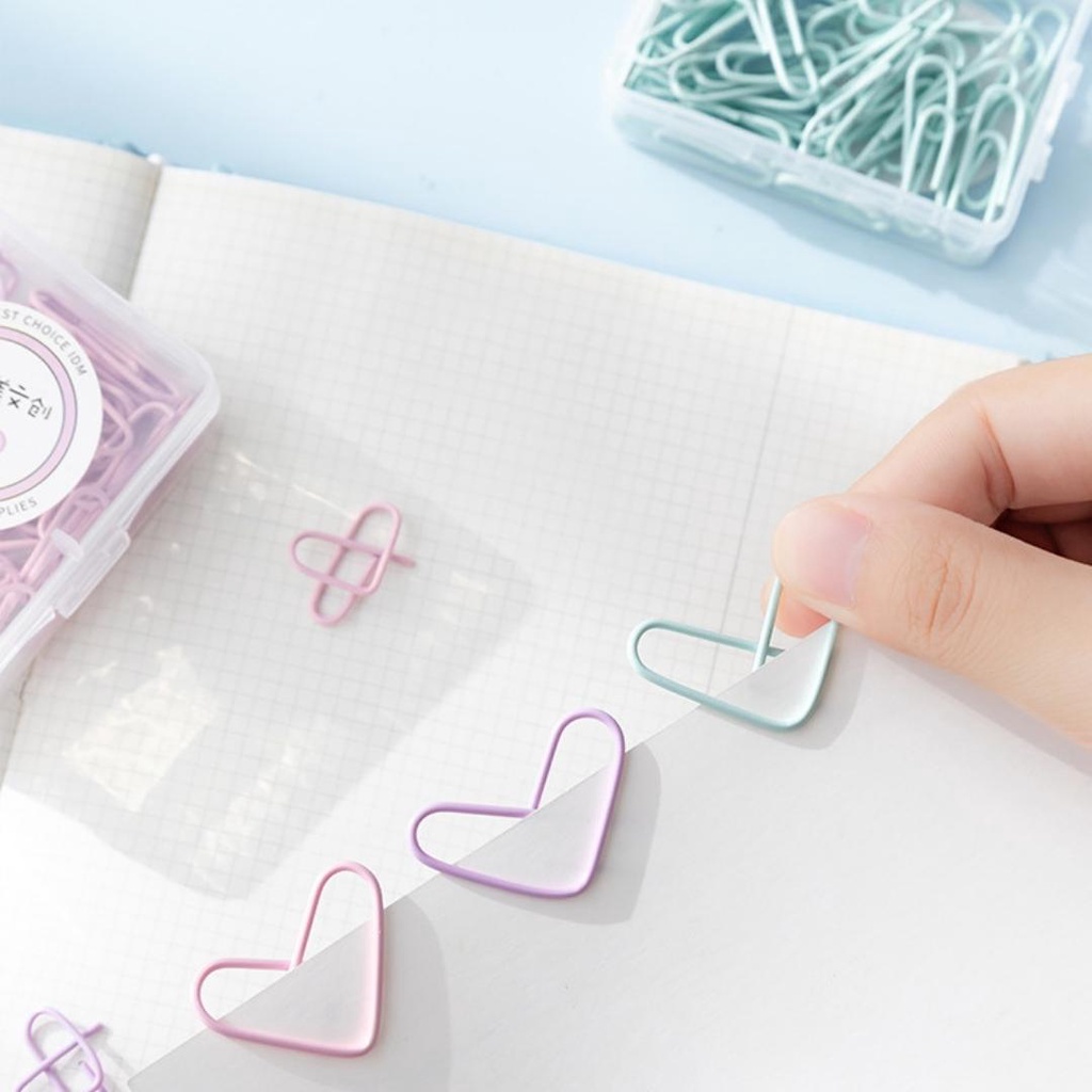 Hộp ghim kẹp giấy màu pastel