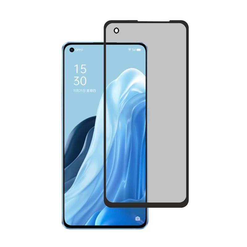 Kính cường lực Oppo Reno 7 5G nhám Chống vân tay/ Chống nhìn trộm/ Full màn hình/ Không viền màu/ Ốp trong chống sốc