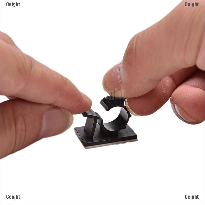Bộ 10 Kẹp Dây Cáp Bằng Nilon Màu Đen 13mm Có Thể Điều Chỉnh Tiện Dụng