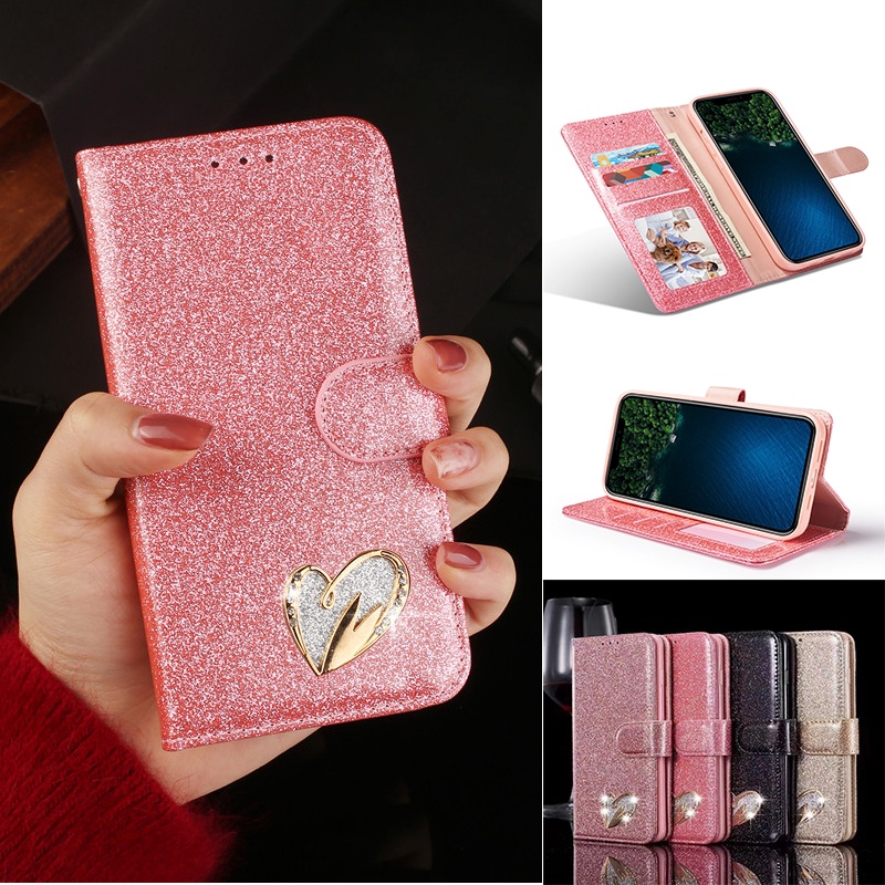 Bao Da Điện Thoại Kiểu Ví Tiền Sáng Bóng Thời Trang Cho Iphone Xr Xs Max I8 I7I6 I5 Se Plus Ốp