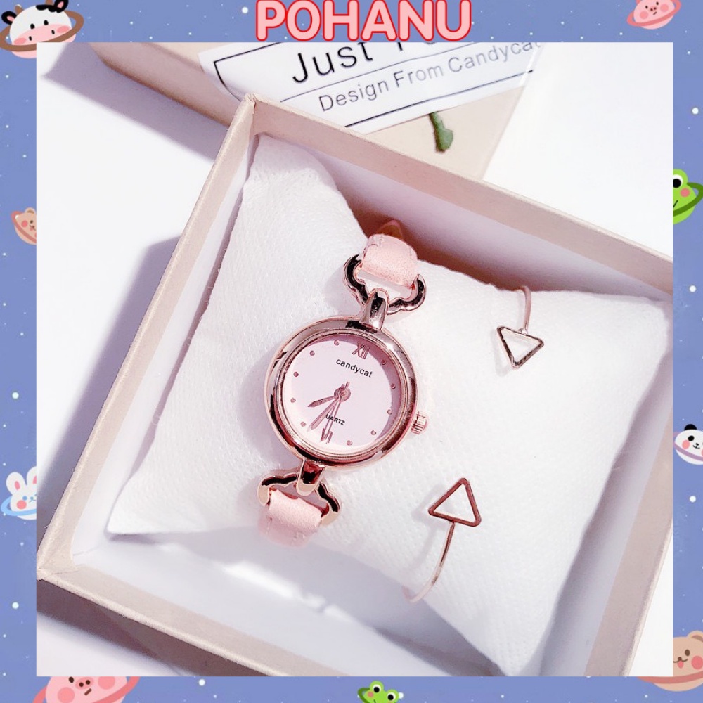 Đồng hồ Pohanu cho nữ dây da thời trang đẹp rẻ thông minh DH36