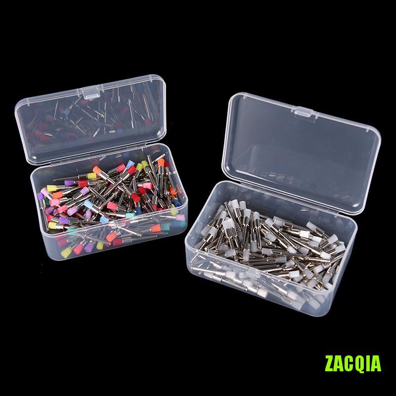 [Hàng mới về] Set 100 cọ đánh bóng răng bằng nylon thiết kế chuyên dụng