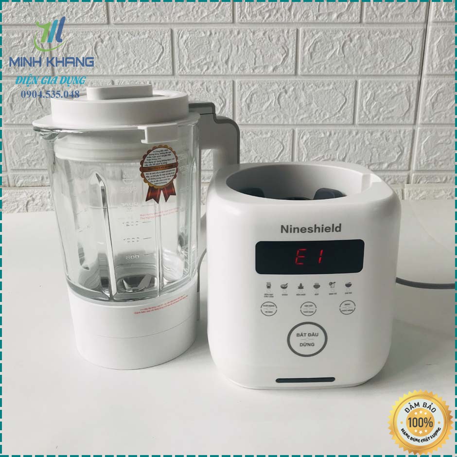Máy làm sữa đậu nành máy xay nấu làm sữa hạt 8 trong 1 NineShield KB 503 Bảo hành 12 Tháng Tiến Việt Hàng Công Ty