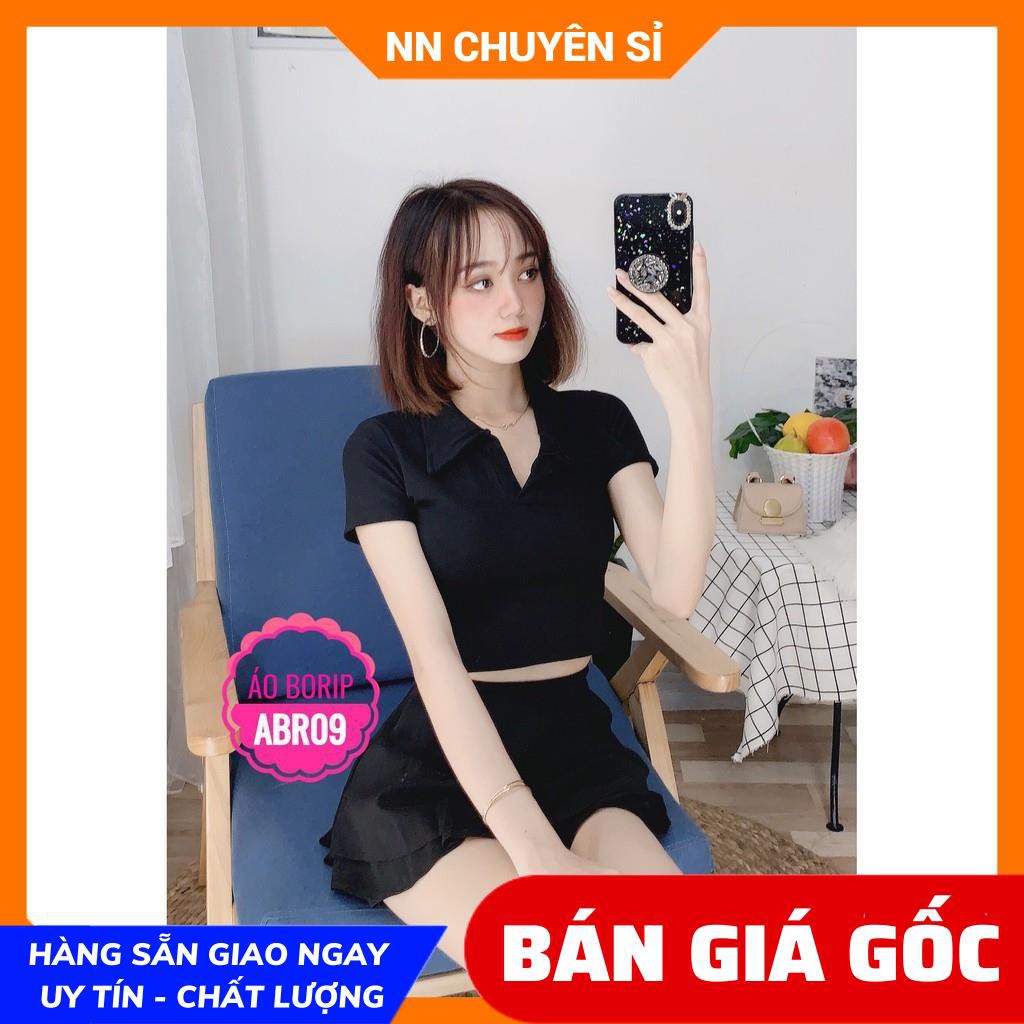 ÁO THUN KIỂU CROPTOP CHẤT BORIP CỰC XINH ABR ⚡100% ẢNH THẬT⚡ ÁO THUN BORIP