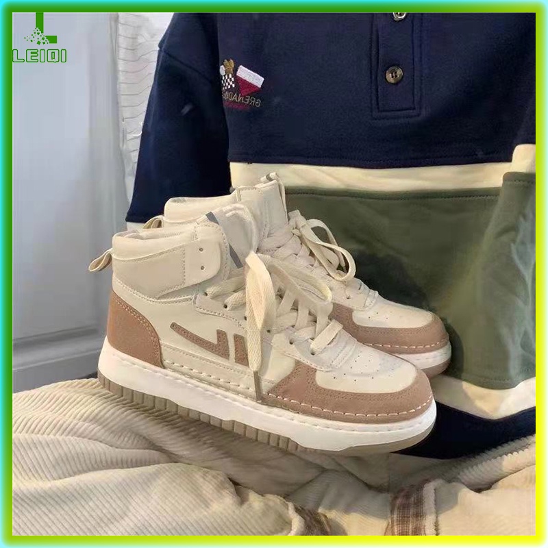 Giày thể thao nữ nike đế cao ulzzang hàn quốc tăng chiều cao sneaker trắng