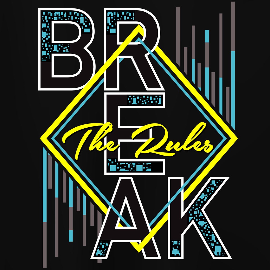 BREAK THE RULES, mã G45. Áo thun trẻ em siêu đẹp. Áo phông in hình cho bé trai, bé gái