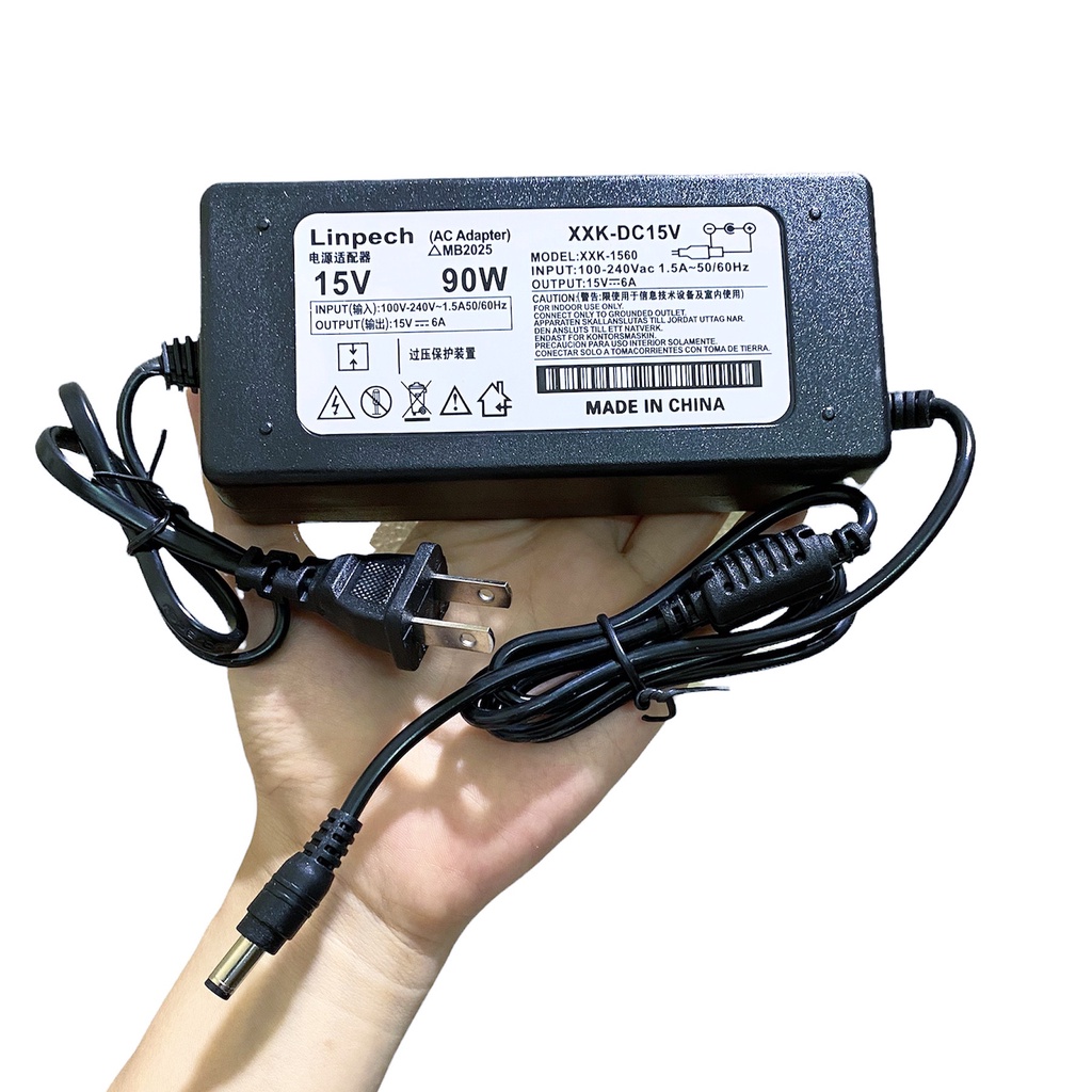 Nguồn sạc loa kéo 15v-2a, 3a có đèn báo led