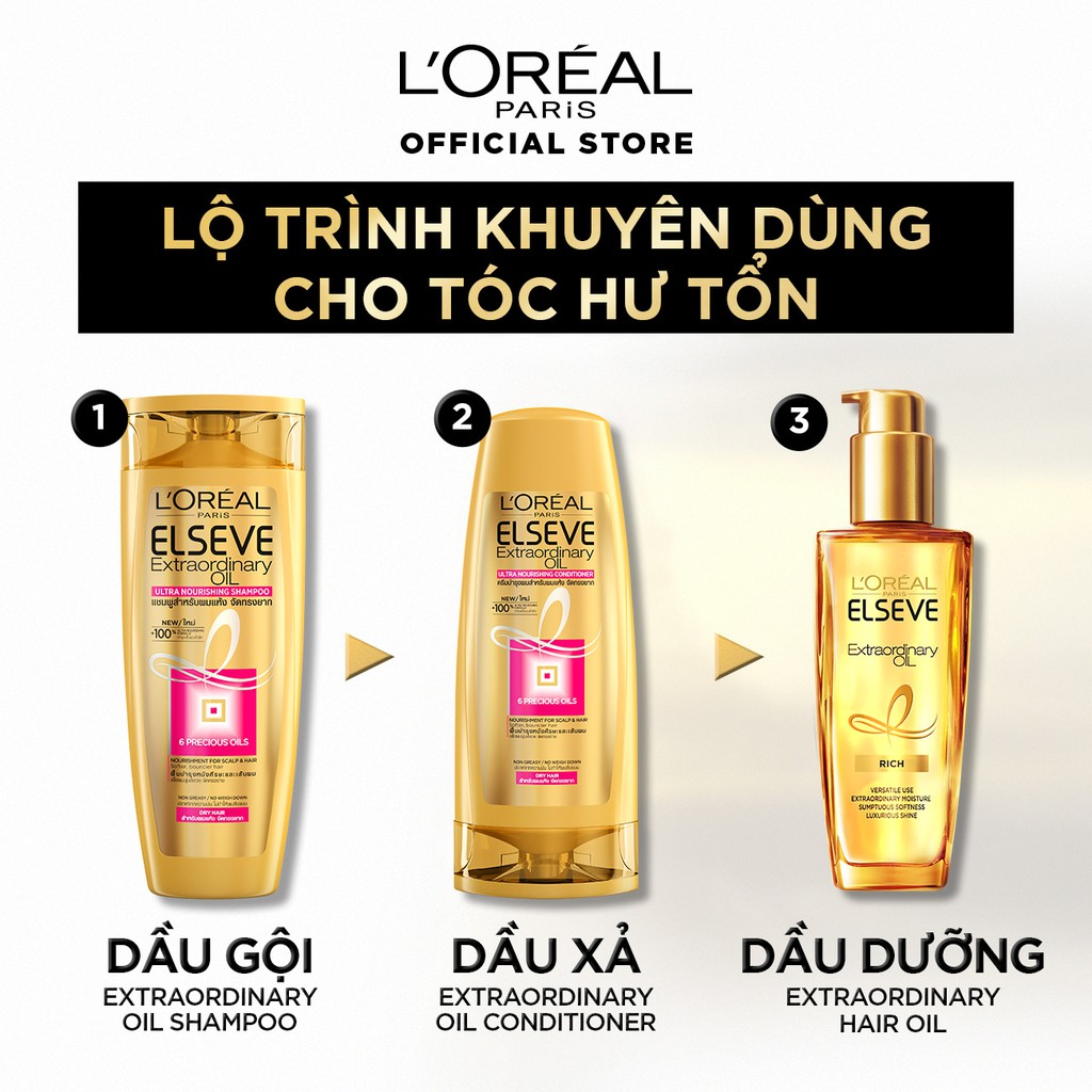 Dầu dưỡng chiết xuất tinh dầu hoa tự nhiên L'Oreal Paris Elseve Extraordinary Oil 100ml SHOPLIPA