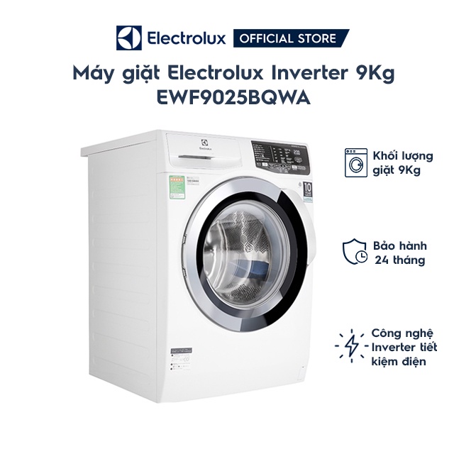 [Mã ELHA22 giảm 5% đơn 300K] Máy giặt Electrolux inverter EWF9025BQWA 9Kg