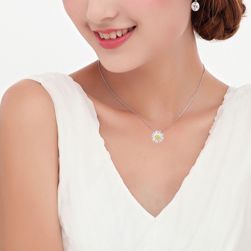 Bộ trang sức hoa cúc lãng mạn mới cho nữ