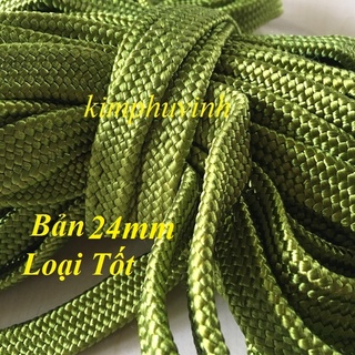 02 MÉT - DÂY DÙ TỐT BẢN 24mm - DÂY DÙ XỊN - DÂY BUỘC HÀNG - DÂY GIĂNG VÕNG