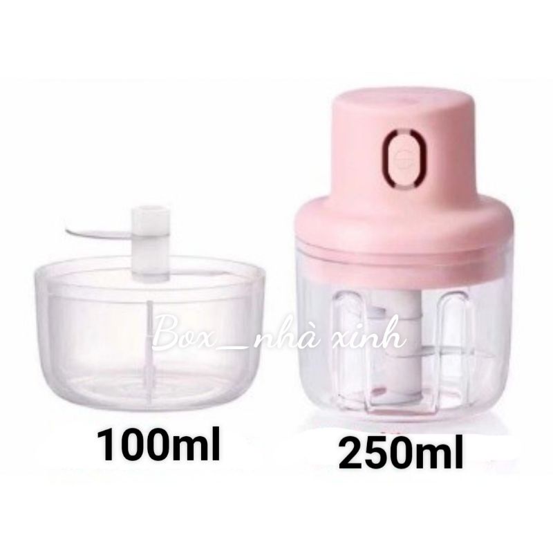Máy Xay Mini Sạc Điện, Xay Thịt Ớt Hành Tỏi Rau Củ Quả Cầm Tay Siêu Tiện Lợi