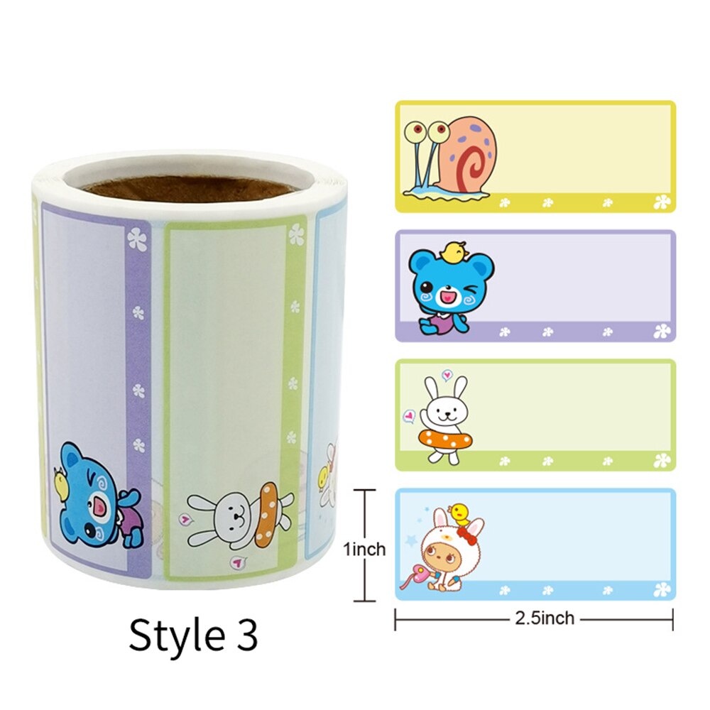 Set 300 Nhãn Dán Viết Chữ Kích Thước 2.5cm X 5cm Cho Bé