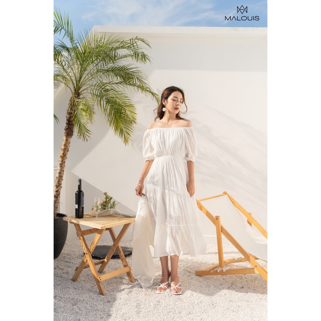 Đầm maxi chun eo trễ vai Helen Dress - M149