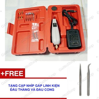 NHIP- Bộ Máy khoan mài cắt mini đa năng MẪU MỚI + Tặng Cặp nhíp gắp linh kiện