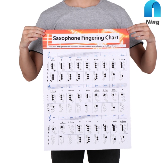 Tấm Poster Giấy Tráng Ổn Định Gắn Kèn Saxophone Cho Giáo Viên