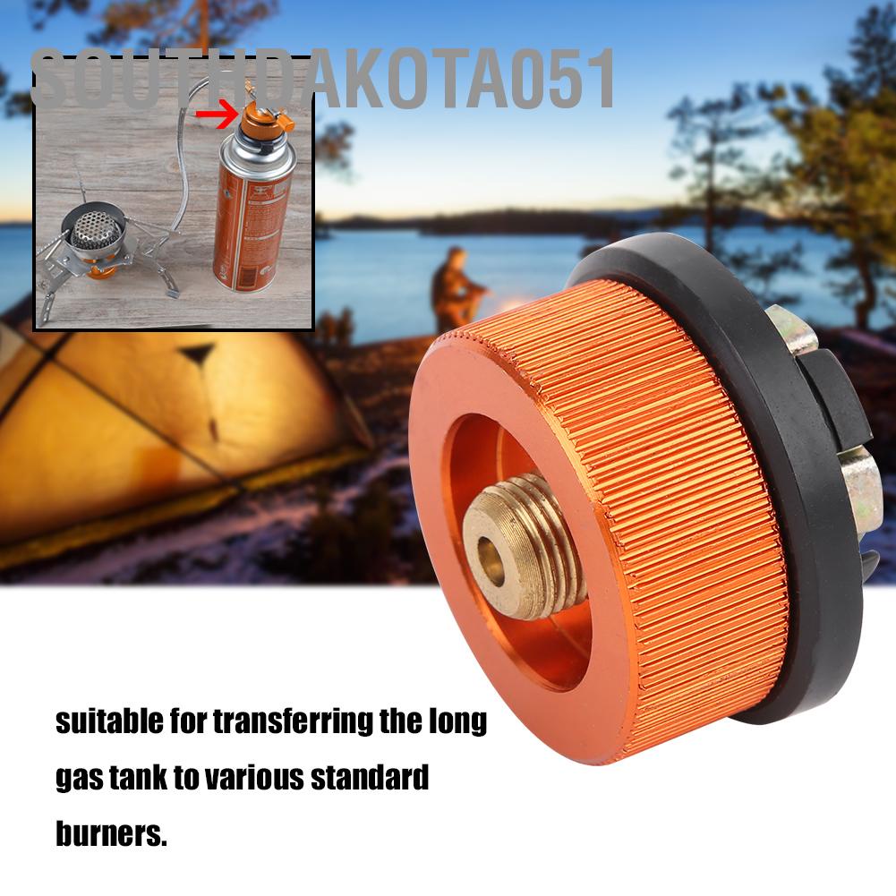 Hàng HOT Đầu Nối Chuyển Đổi Bình Gas Cắm Trại Tiện Lợi hình tròn Đầu đốt bếp cắm trại ngoài trời【Southdakota051】