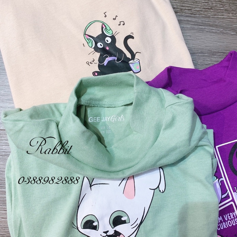 Áo cổ cao Geejay bé gái