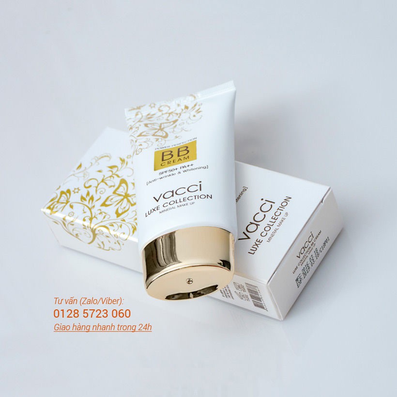 Kem phấn trang điểm Vacci cao cấp BB Cream dạng tuýp Spf 50 Pa