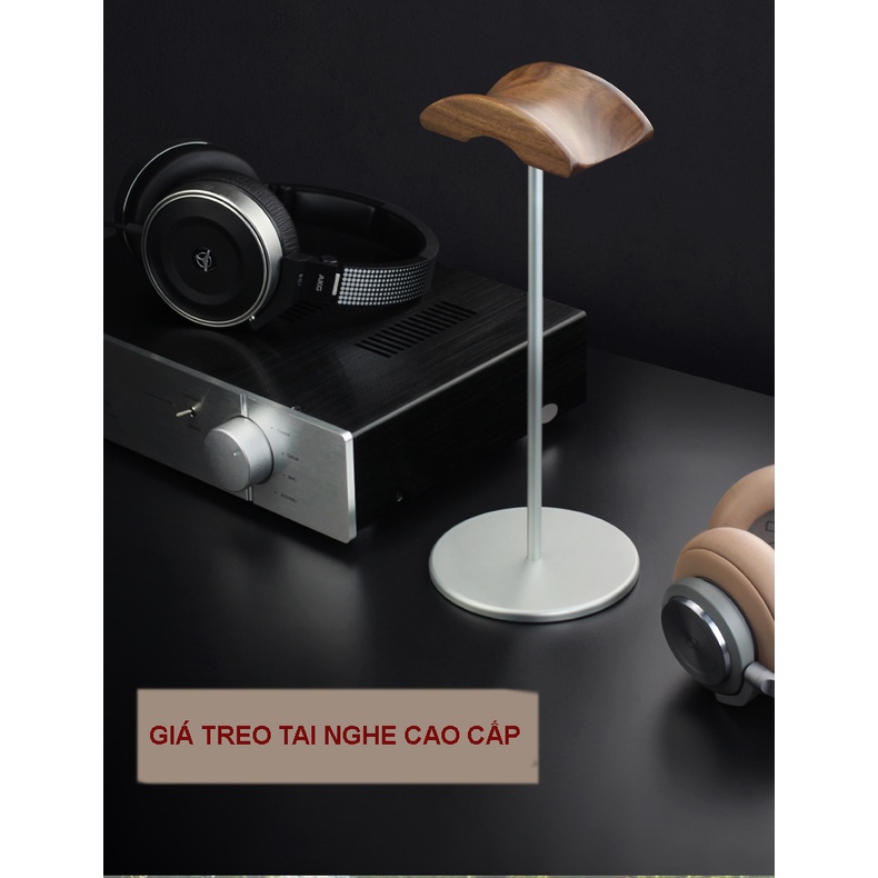 Giá treo tai nghe bằng thép không gỉ, giá treo tai nghe gaming,giá treo gỗ (cn0234)