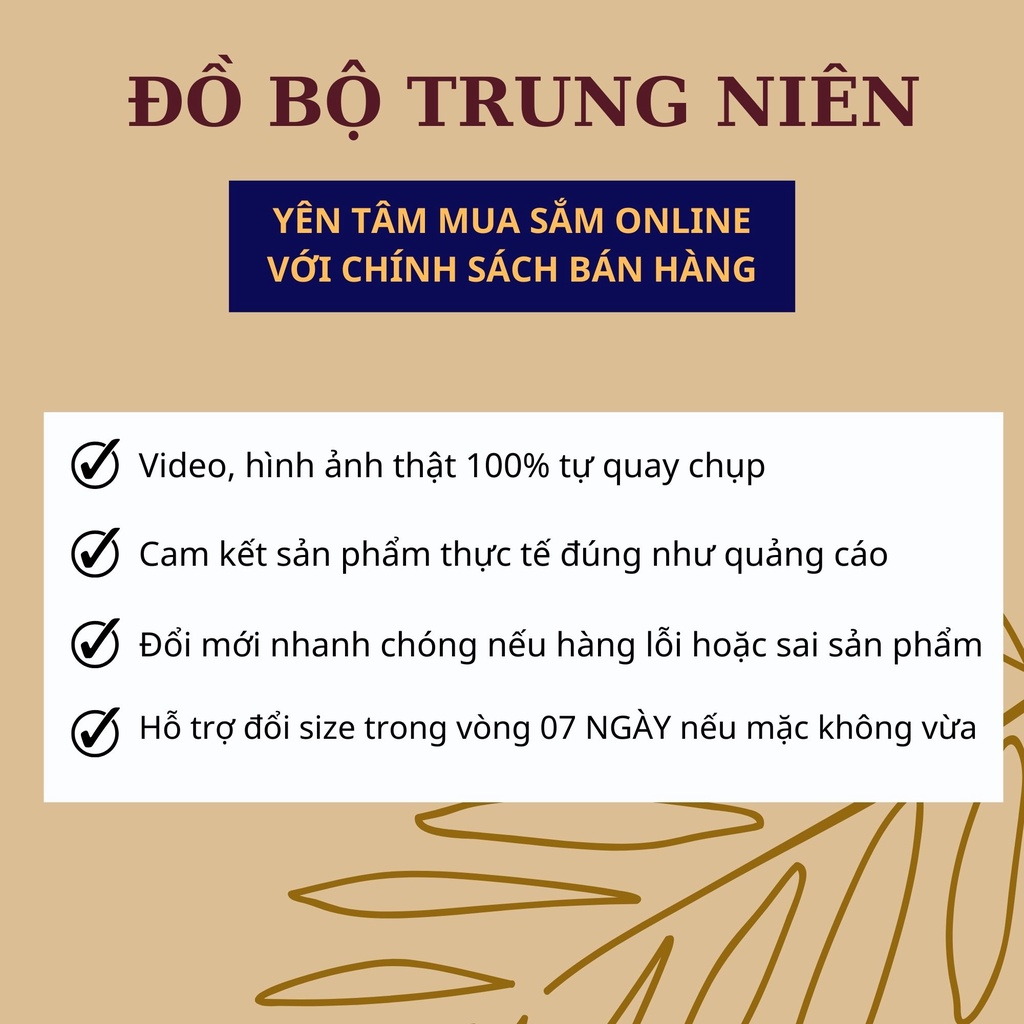 Đồ Bộ Đũi Thái Trung Niên Đồ Bộ Lửng Trung Niên Đồ Bộ Quần Ống Rộng Trung Niên Bộ Đồ Ở Nhà Trung Niên