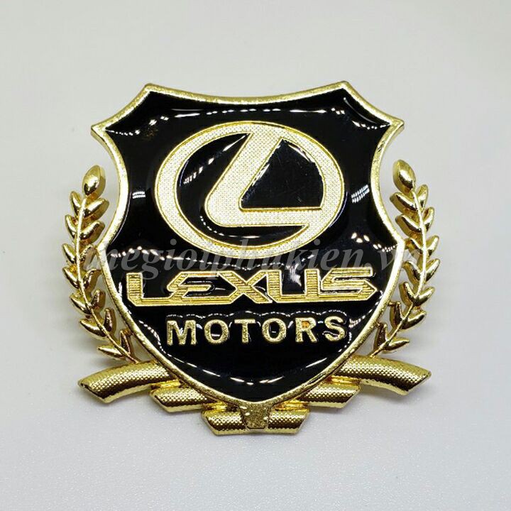 Bộ 2 Logo dạng Bông lúa theo xe -Lexus( hàng chất )