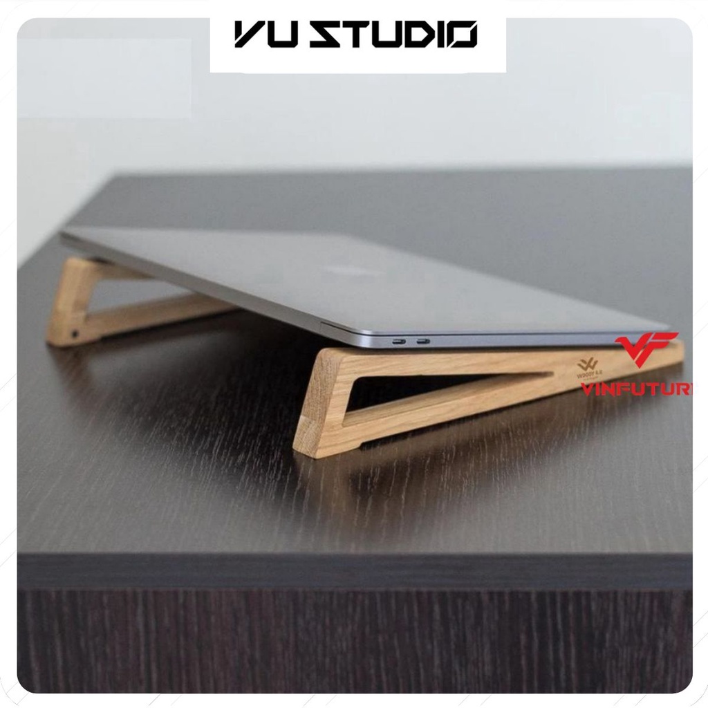 Kệ Gỗ Laptop ❤️ kệ Tản Nhiệt Macbook Bằng Gỗ Thông Tinh Tế, Chắc Chắn Kiểu Tam Giác