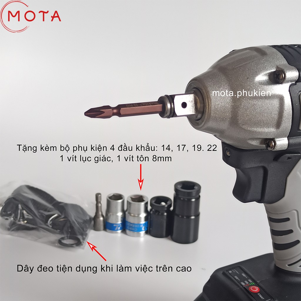 Máy siết bulong bắn vít Hitachi động cơ không chổi than chạy pin đa năng