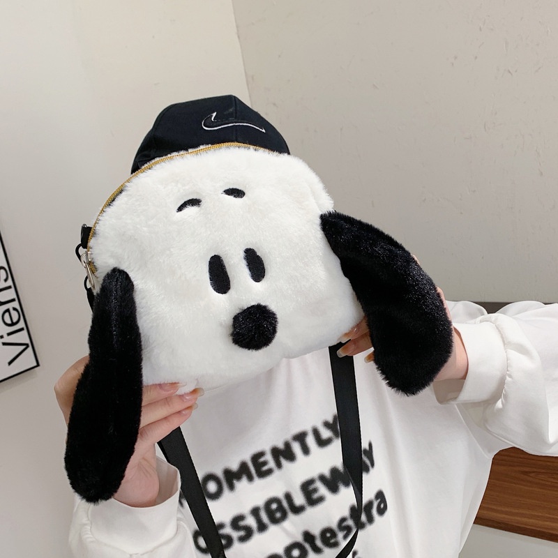 Balo Đeo Vai Hình Chú Chó Snoopy Nhồi Bông Đáng Yêu Thời Trang Sáng Tạo Cho Nữ