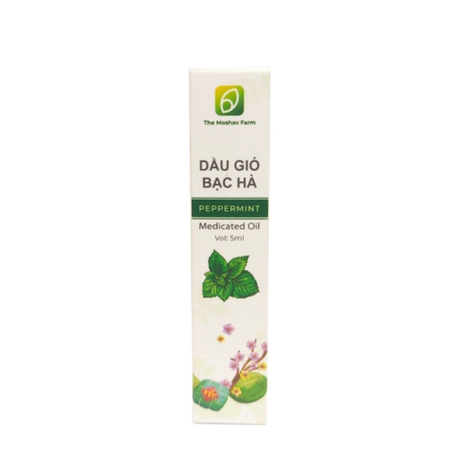 Dầu Gió Bạc Hà Thiên Nhiên The Moshav Farm -Thơm Mát Thông Mũi Xua Côn Trùng-Chai Xịt 5ml