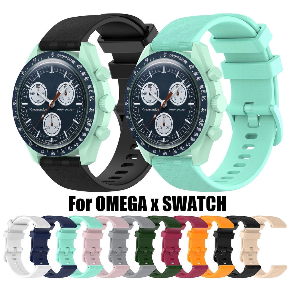 MYRONGVN Dây Đeo Thể Thao Bằng Silicone Mềm Cho Đồng Hồ OMEGA SPEEDMASTER MOONWATCH