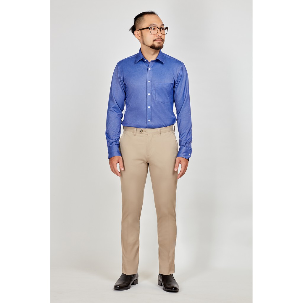 Quần khaki nam mattana Slim fit vàng kem MKM07200414008003