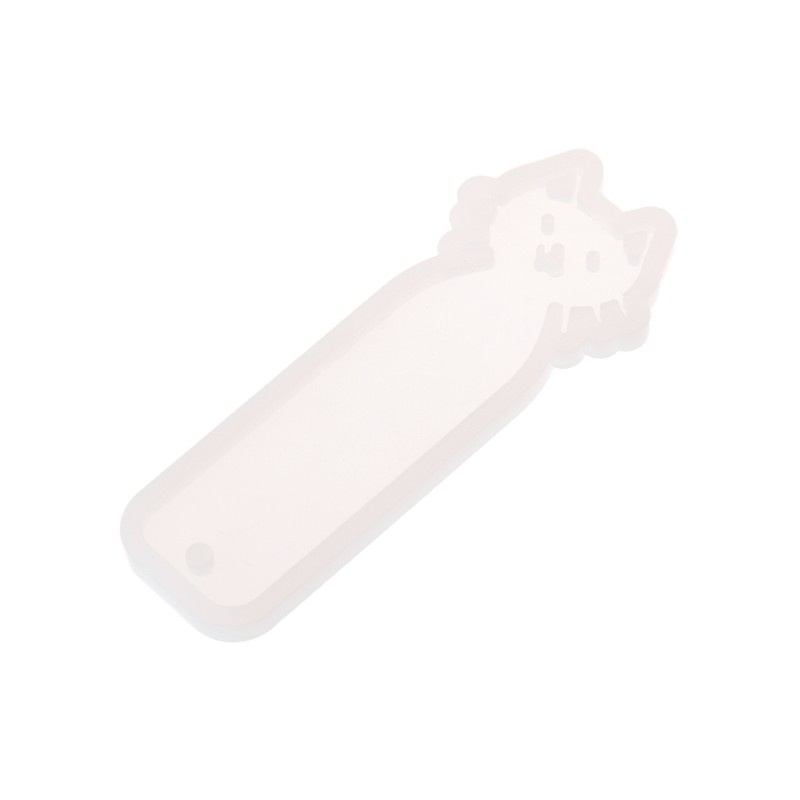 Khuôn Silicon Làm Thẻ Đánh Dấu Sách Hình Mèo Dễ Thương Diy
