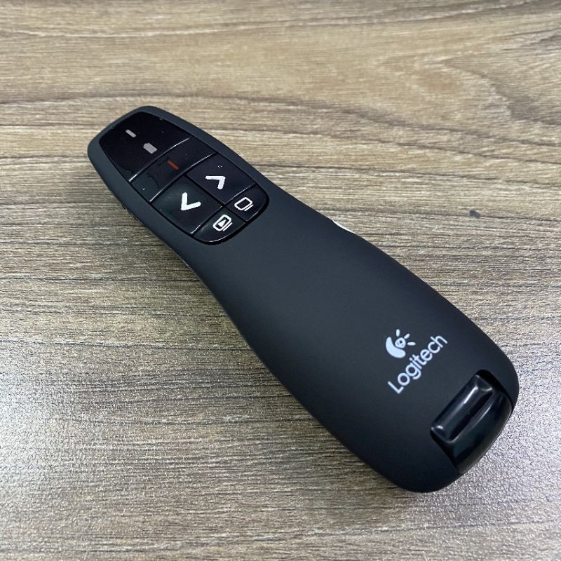Bút Trình Chiếu Slide R400 PowerPoint Laser 2.4G. Bút Chỉ Máy Chiếu Màu Đen, Nút Ấn Nhạy