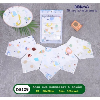 Set 5 khăn xô sữa dokma 28x 28cm