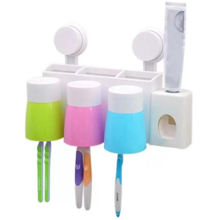 Dụng cụ nhả kem đánh răng kèm 3 cốc tự động
