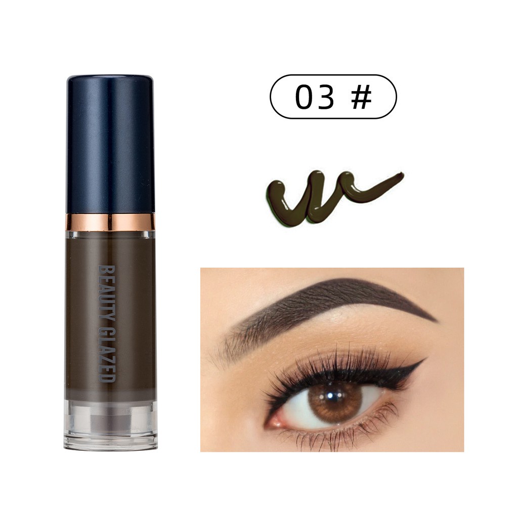 Mỹ phẩm gel kẻ mày không thấm nước lâu trôi BEAUTY GLAZED có 4 màu + cọ chải mày hai đầu | BigBuy360 - bigbuy360.vn