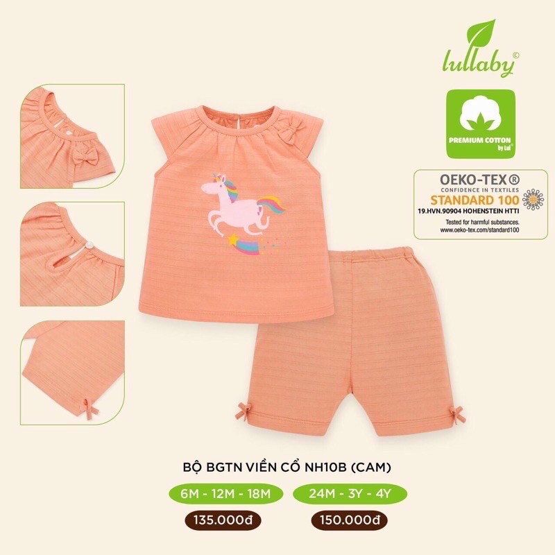 [HÀNG XẢ] Bộ cộc cánh tiên cotton Lullaby bé gái