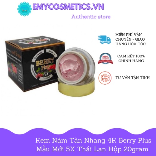 [hàng chính hãng] Kem sâm 4k plus mẫu mới 5x trắng da mặt thái lan hộp 20gram
